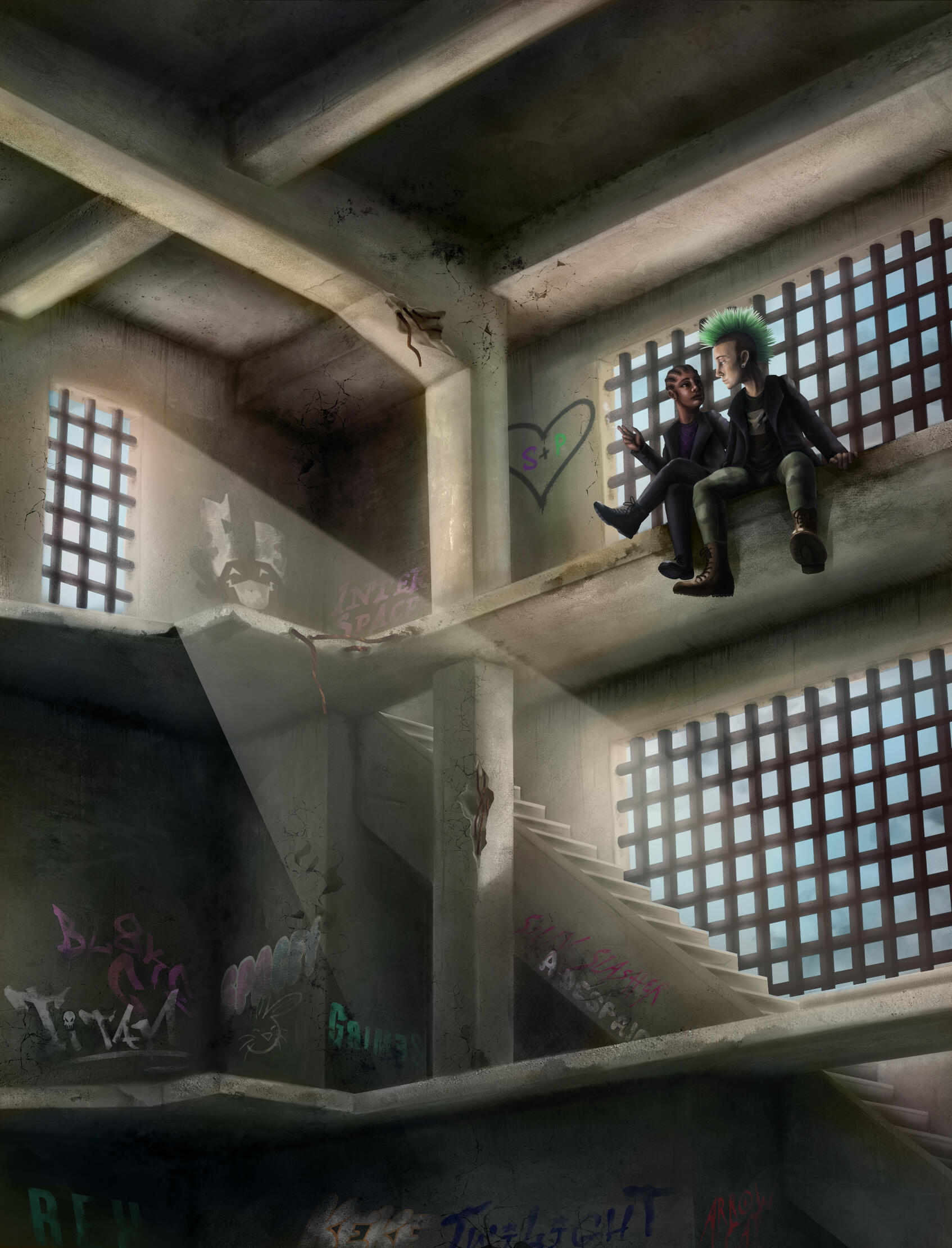 Abandoned Building Illustration
