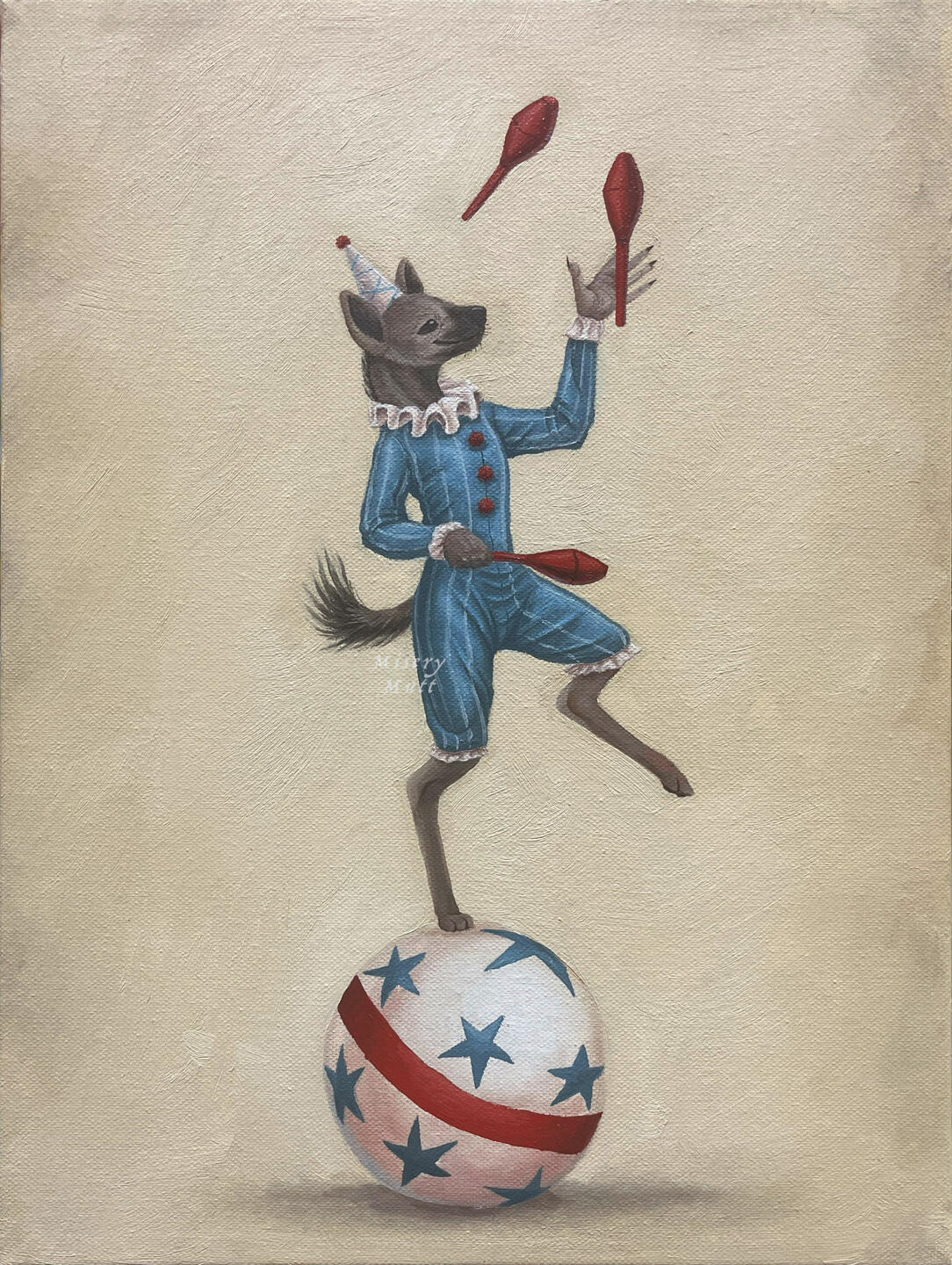 Circus Hyena - Oil Painting