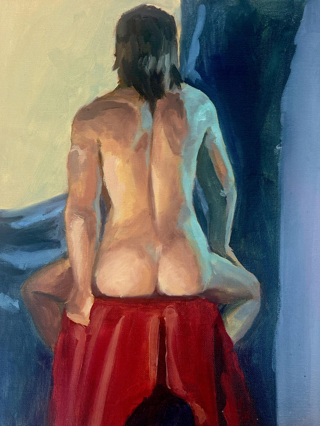 Live Figure Model - Oil Painting