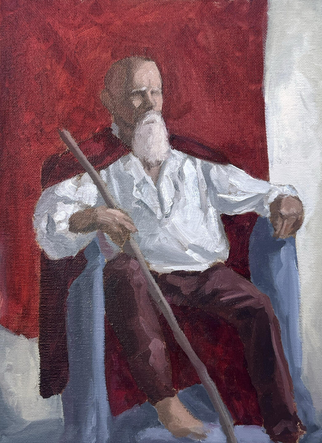 Live Figure Model - Oil Painting