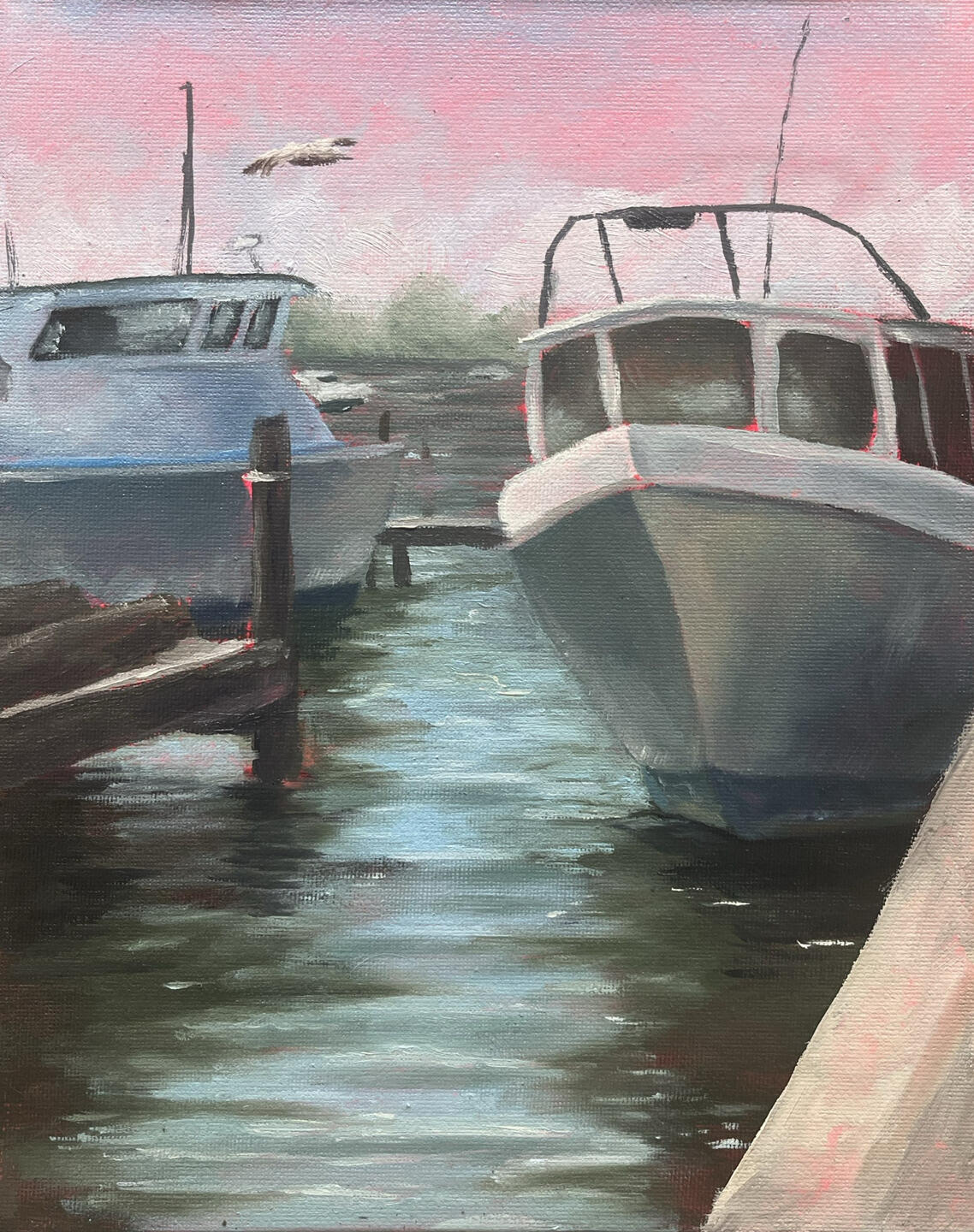 Boats Plein Air - Oil Painting