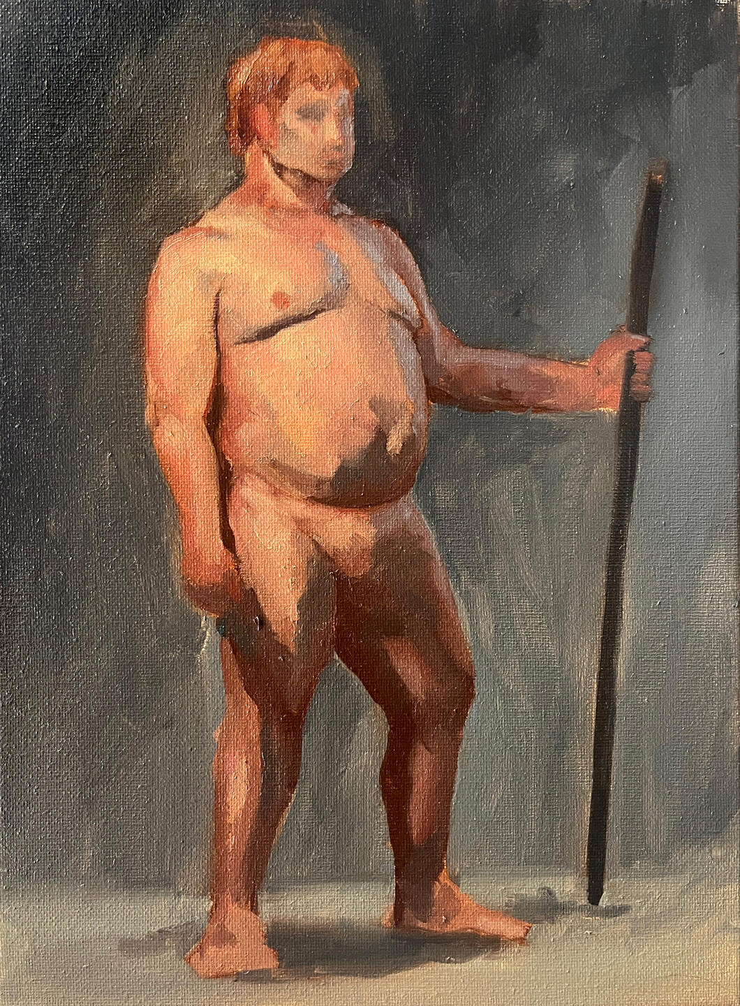Live Figure Model - Oil Painting